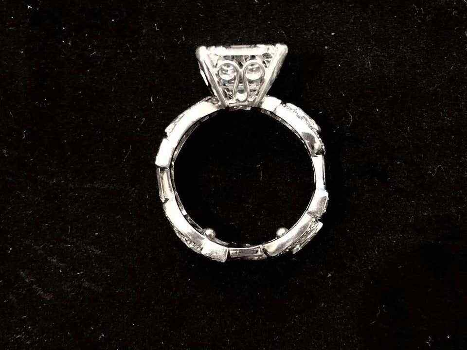 Beautiful 8.70CT Multi Shape Simulated Shiny Sapphire Women’s Bride Wedding Ring