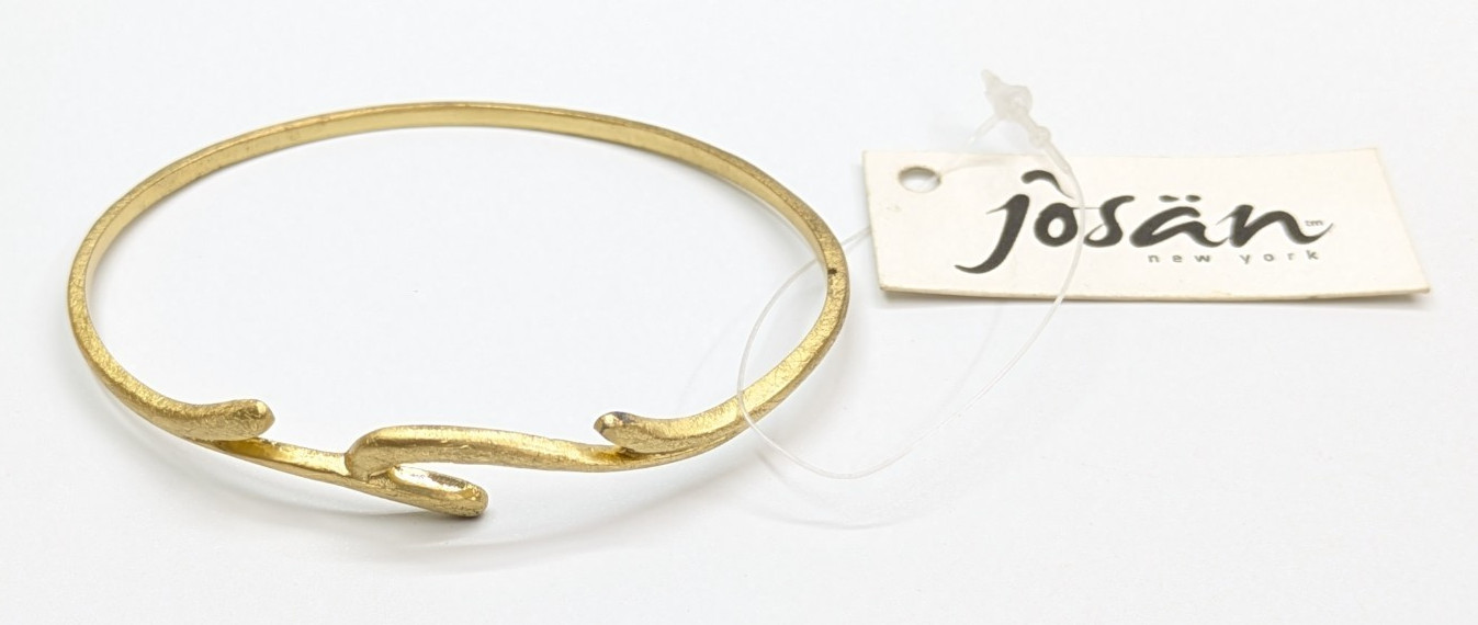 Josan New York Gold Tone Bronze Branch Bangle Bracelet NWT ~ 1/2″ Wide
