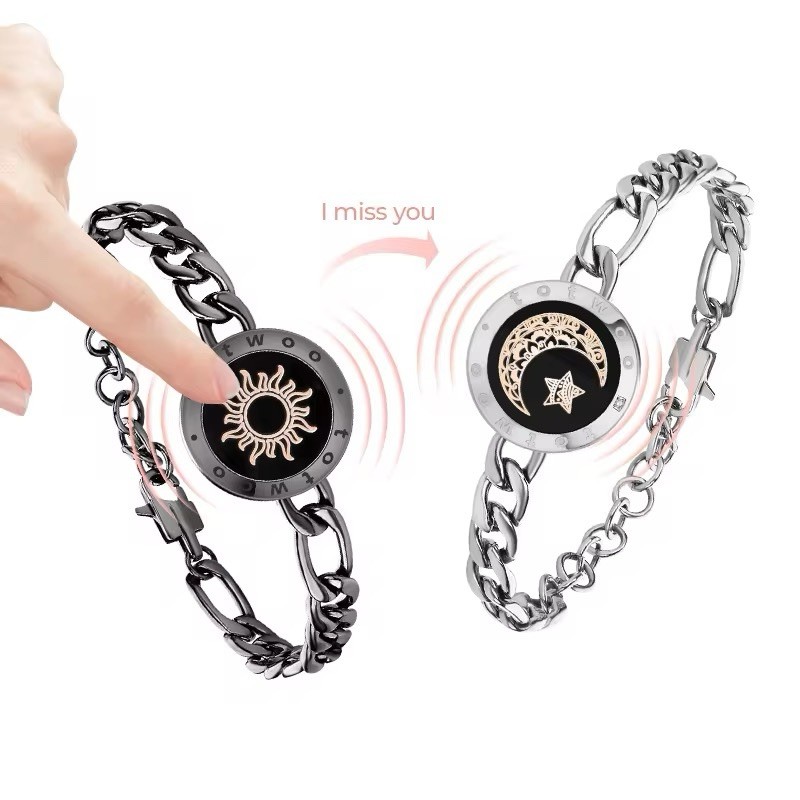 Totwoo Long Distance Bracelet for Couples Valentine’s Gift, Boyfriend Girlfriend