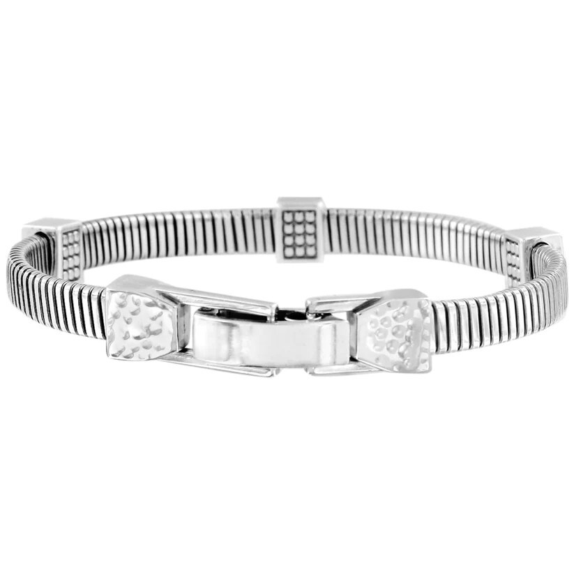 NWTag Brighton MERIDIAN ZENITH TUBOGAS Silver Crystal Bracelet MSRP $82