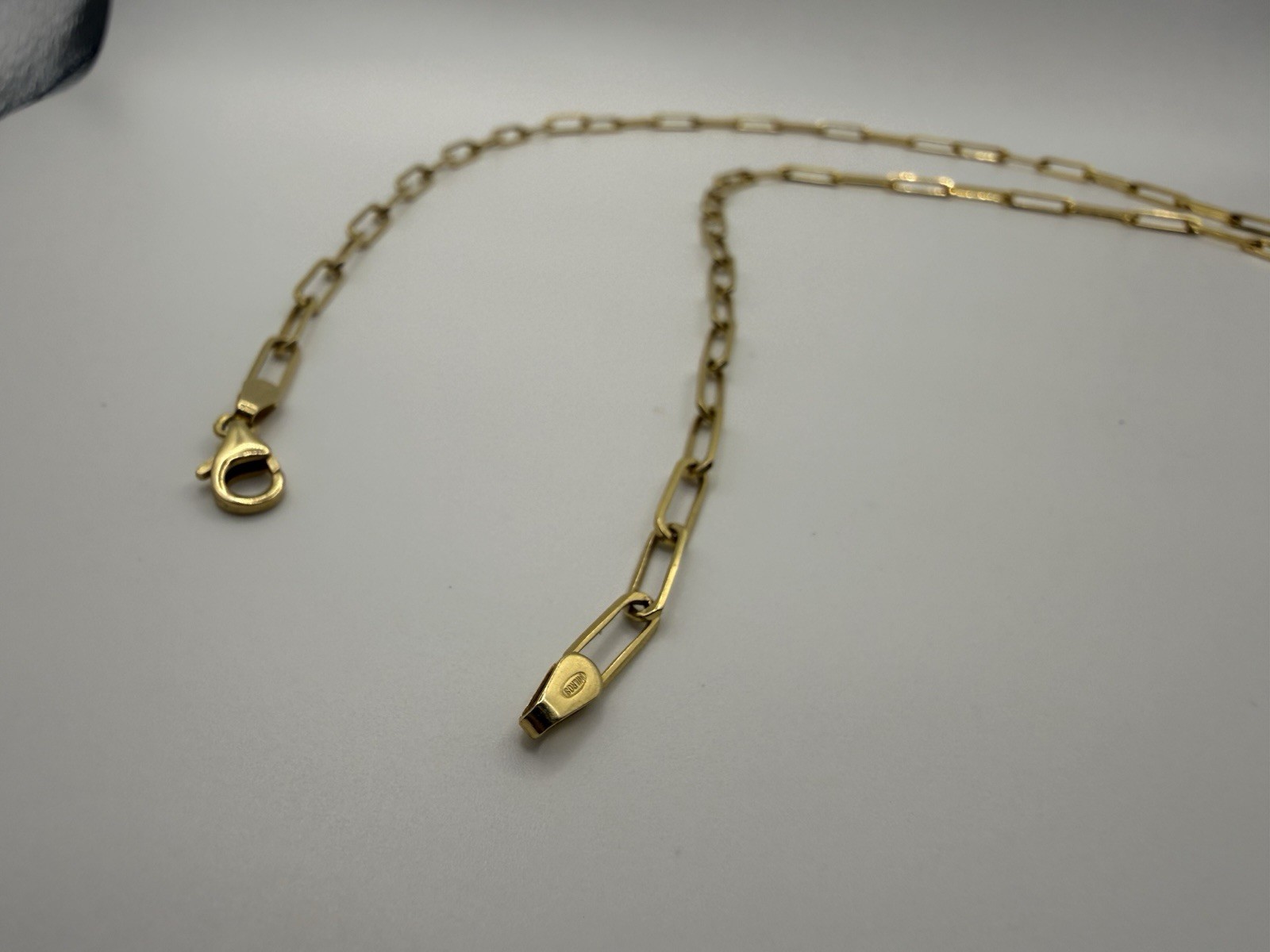 14k Gold Paperclip Chain Link Necklace with Lobster Clasp Fashion Jewelry