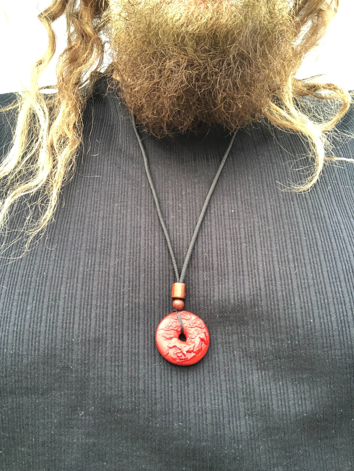Year Of The Fire Horse 2026 Chinese Zodiac Cinnabar Pendant Necklace
