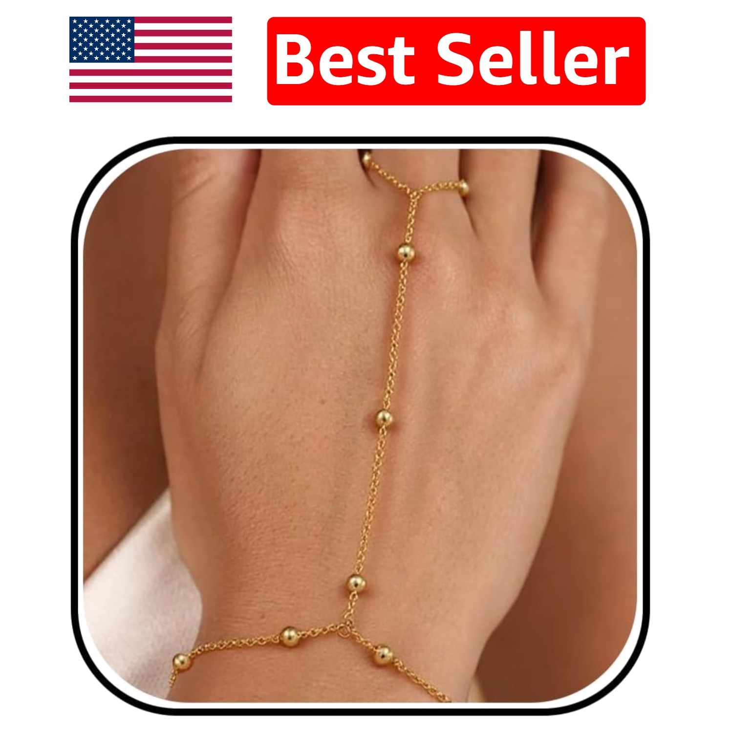 Sophisticated Gold Hand Chain Bracelet for Women: Perfect for All Occasions