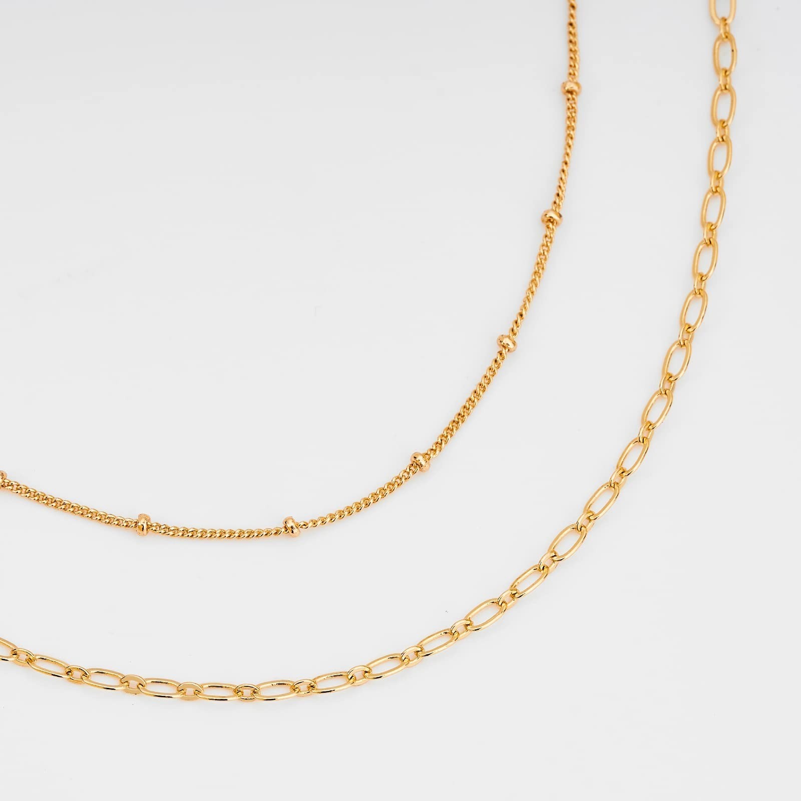 14K Gold Filled Layered Bracelets Set for Women – Trendy Minimalist Jewelry