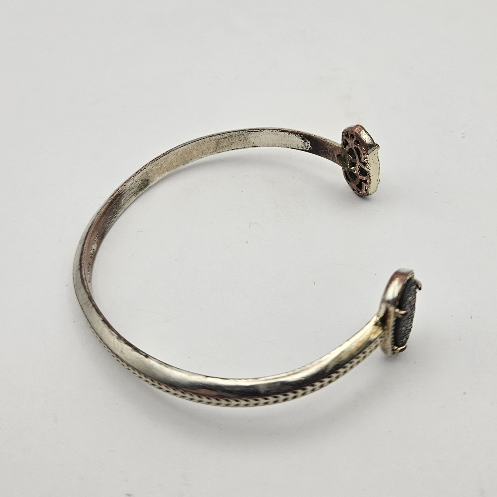 Kendra Scott Elton Open Cuff Bracelet – Black Drusy Stones
