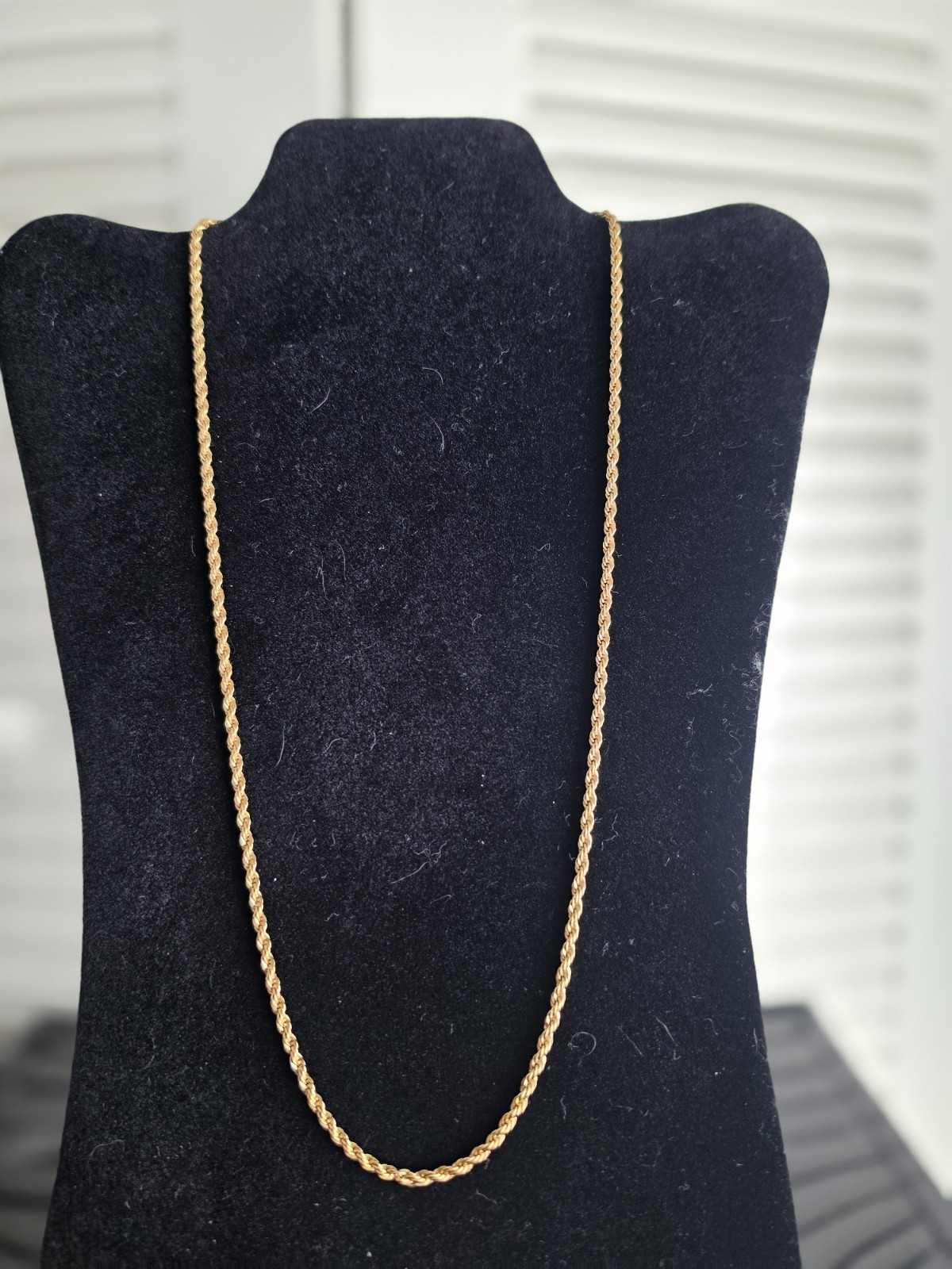 VTG 14K Gold Filled 24″ Rope Chain Necklace Unisex 2.1 mm
