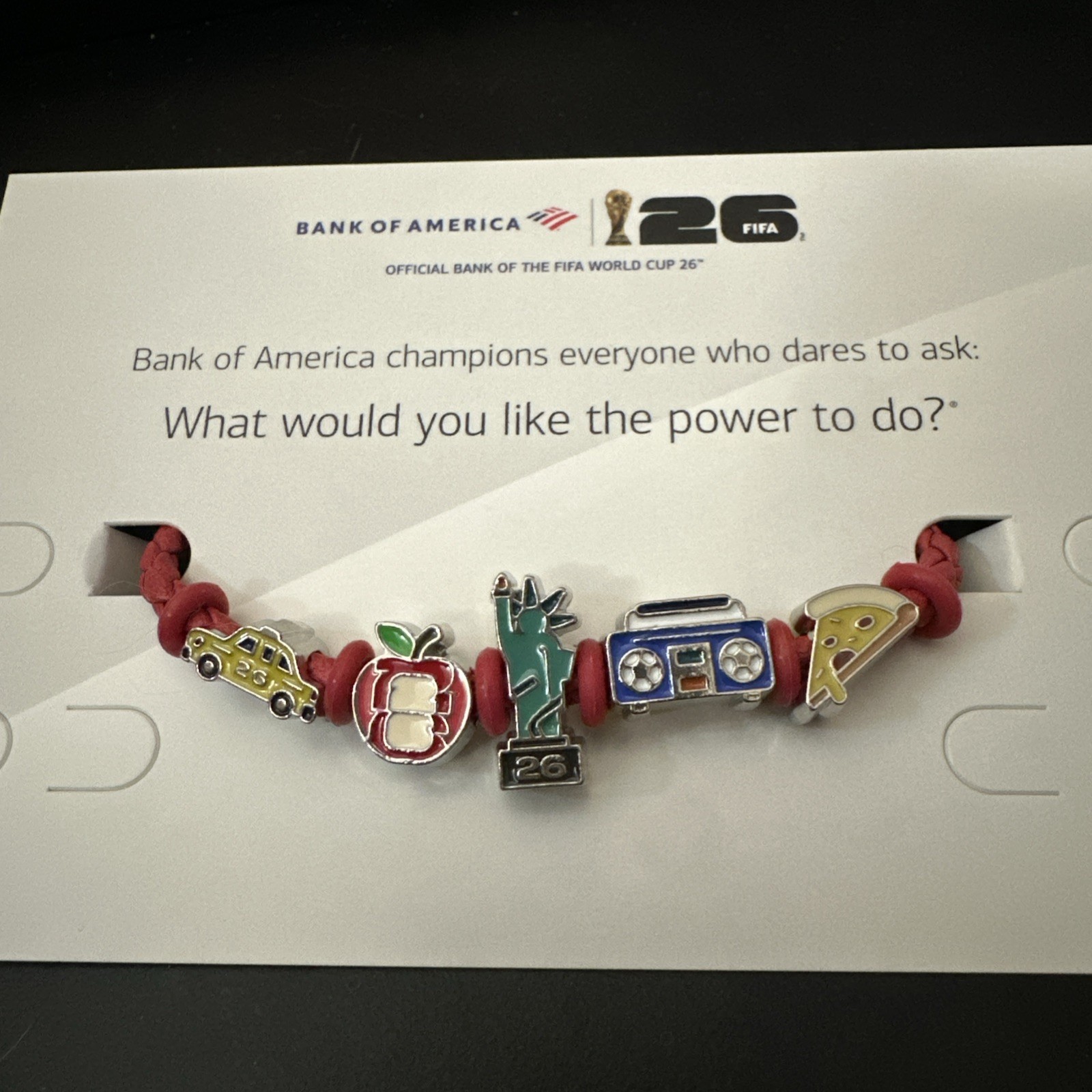 2026 FIFA World Cup Bank of America Charm Bracelet New York City Exclusive
