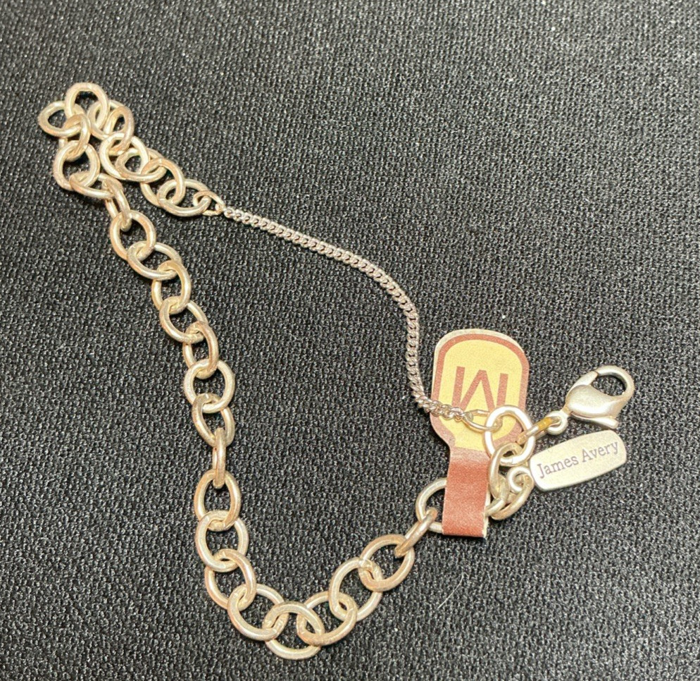 NWT James Avery Sterling Silver Charm Bracelet No Charms 6.25″ 8 grams