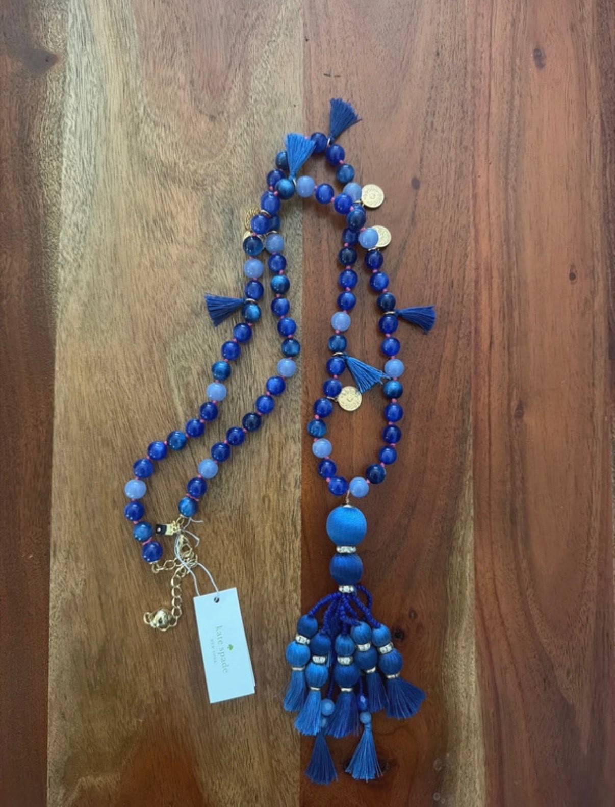kate spade pretty pond tassel necklace