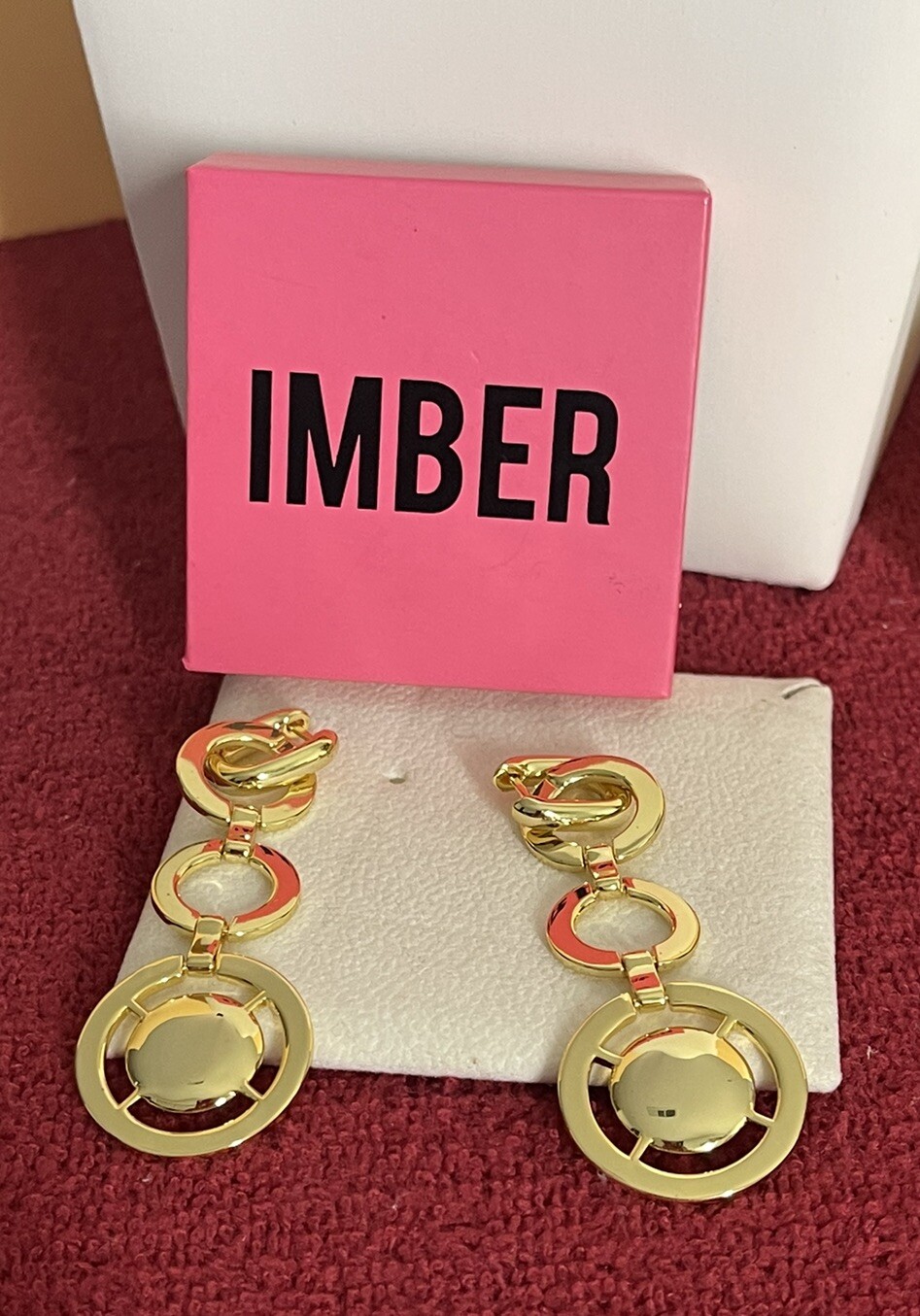 Imber Sterling Silver Gold Color Earring Set