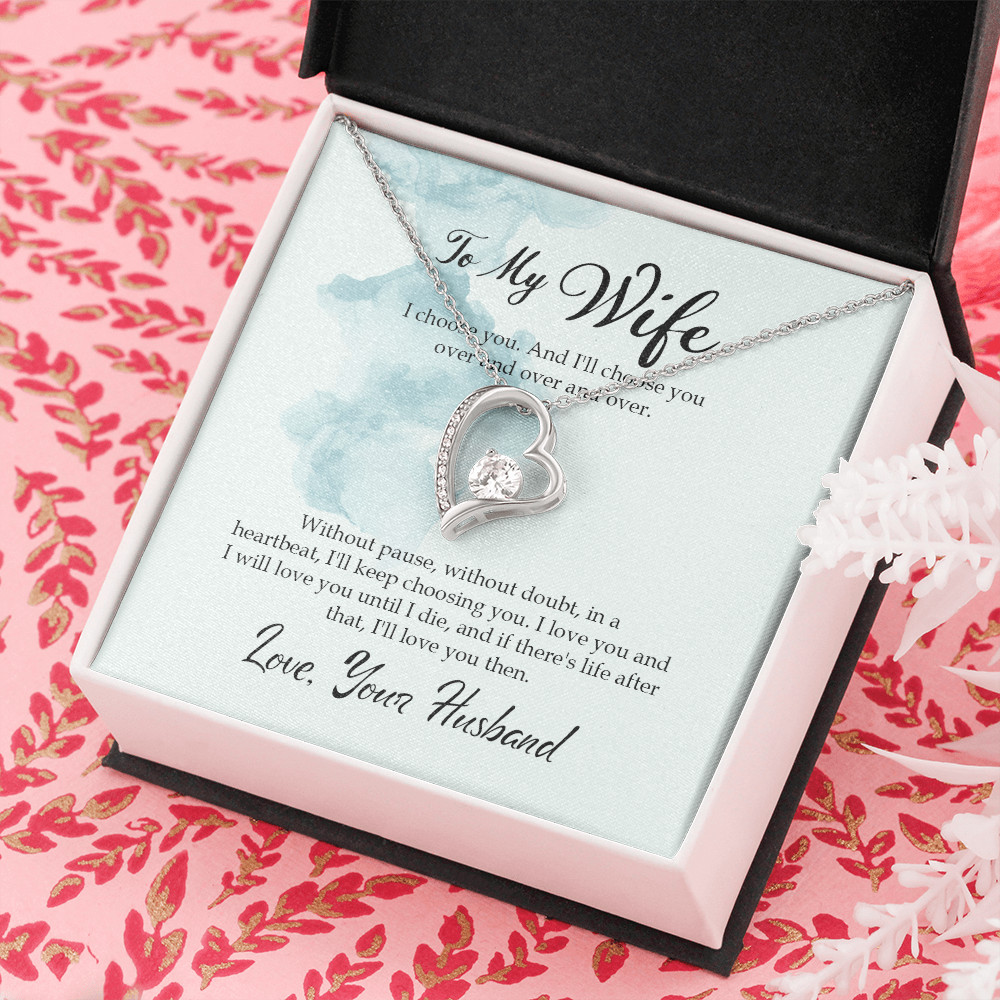 Without Pause Forever Gold Love Necklace | Anniversary Gift | Gift From Husband