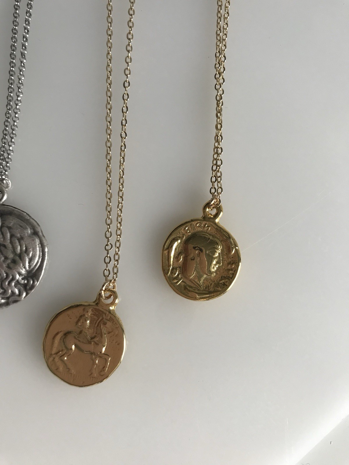 Double Sided Ancient Coin Necklaces-Greek & Roman Inspired Designs – New