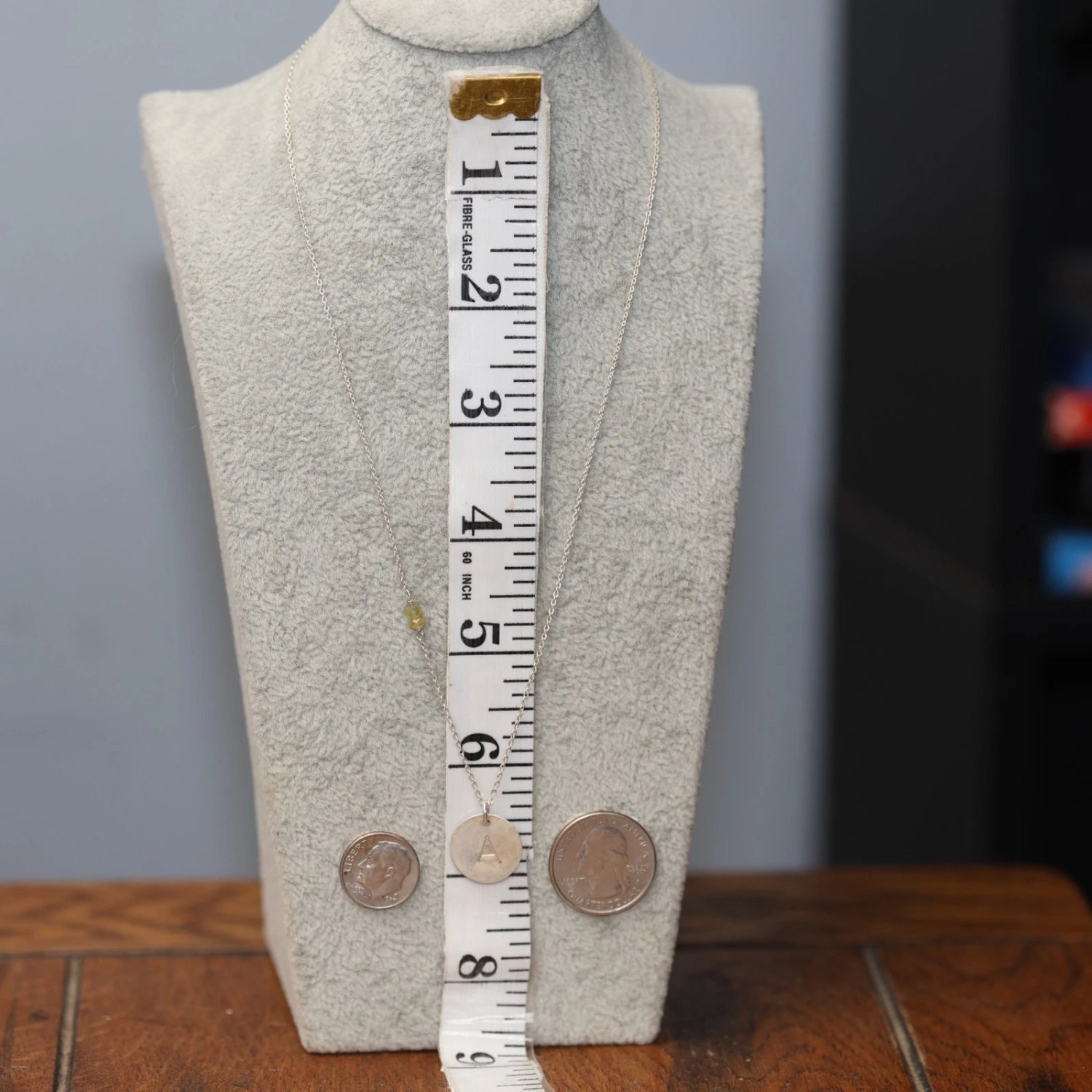 Nashelle Identity Initial Necklace 16 Inch Silver Sterling Brand Tag