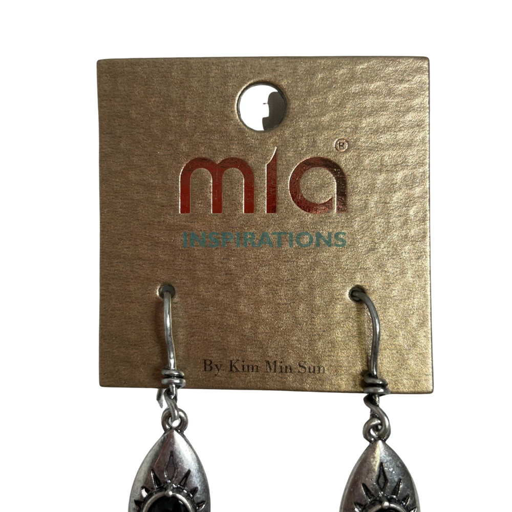 Mia Inspirations Black Silver Dangle Earrings By Kim Min Sun Lead Compliant