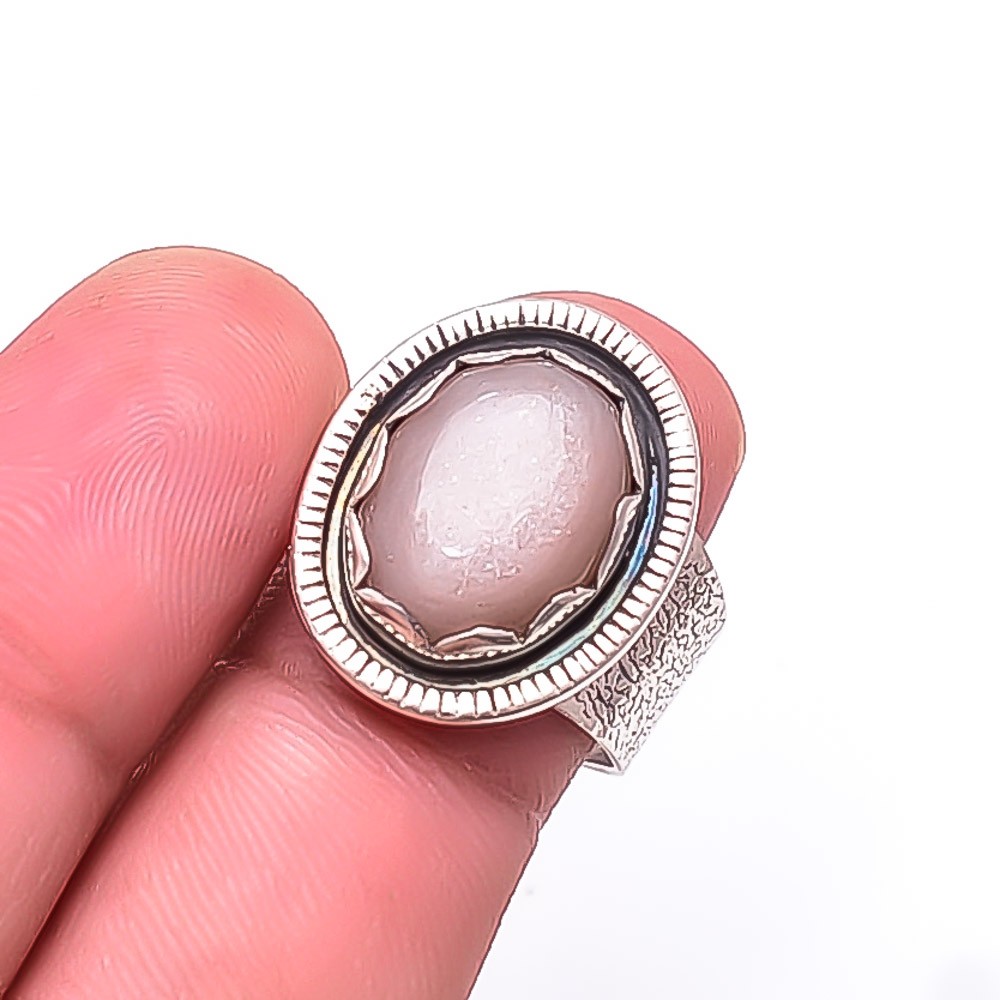 Moonstone -Sri Lanka Oxidised 925 Sterling Silver Ring s.7 R51, Christmas Gift