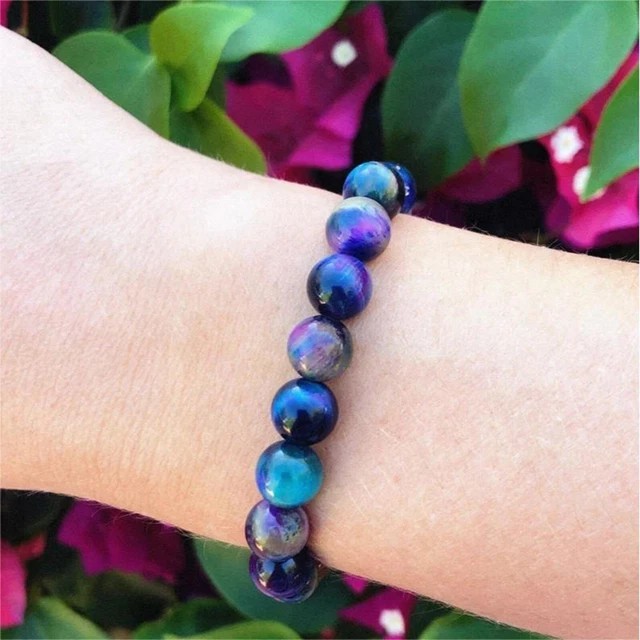Sugilite Elastic Stretch Bracelet – Handmade Natural 8mm Round Gemstone Beads