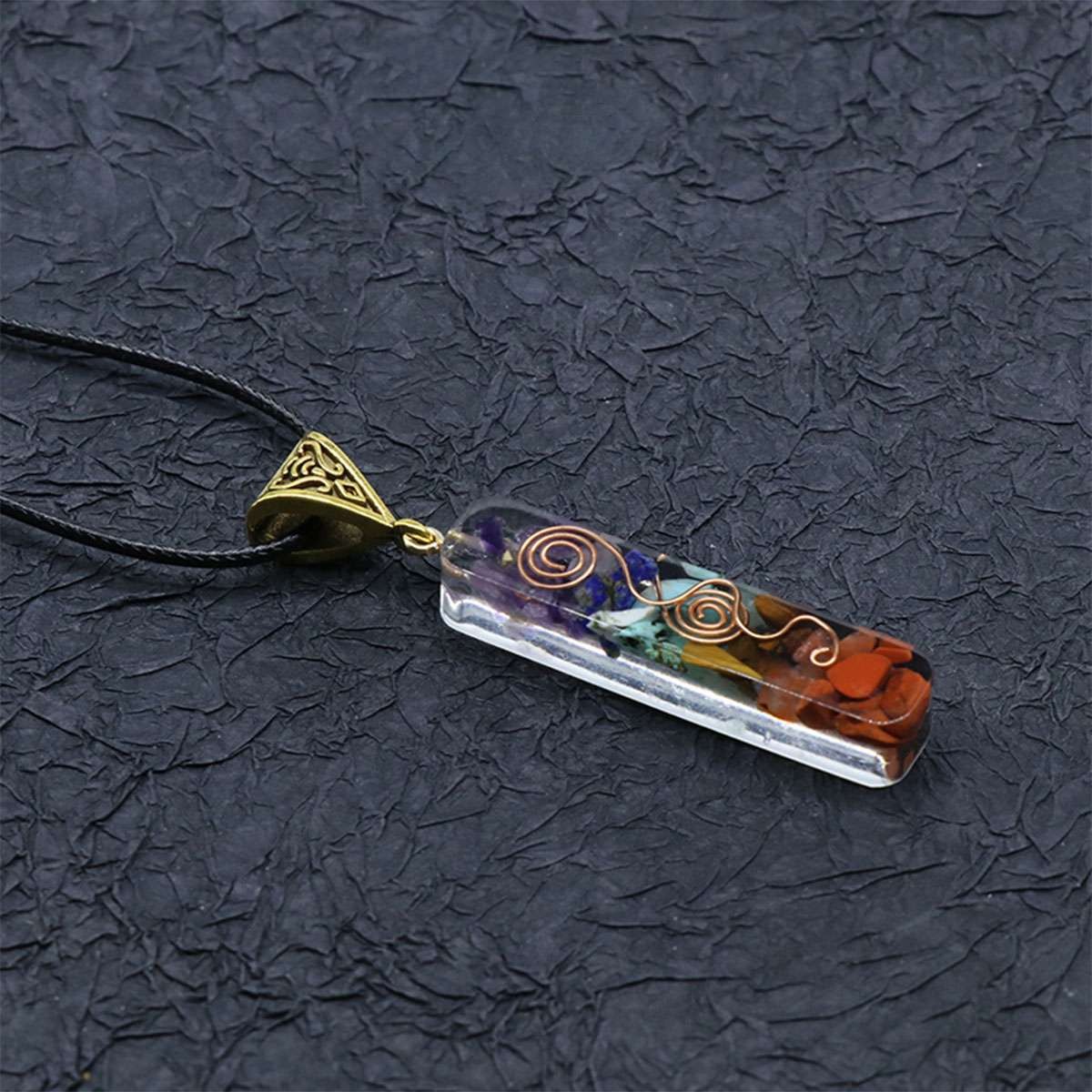 7 Chakra Healing Pendant Natural Stone Energy Protection Women Men Necklace Gift