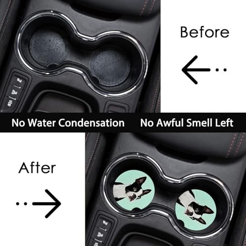 Car Coasters for Cup Holders,2 Pack Car Coasters,2.75″ Universal Size 2pcs Dog