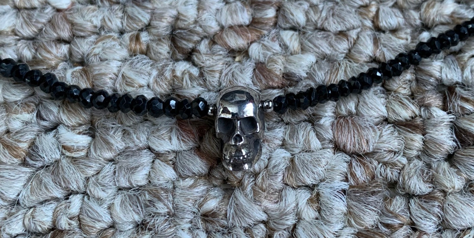 Hysteric Glamour Sterling Silver Jewel Skull Bracelet+ Box