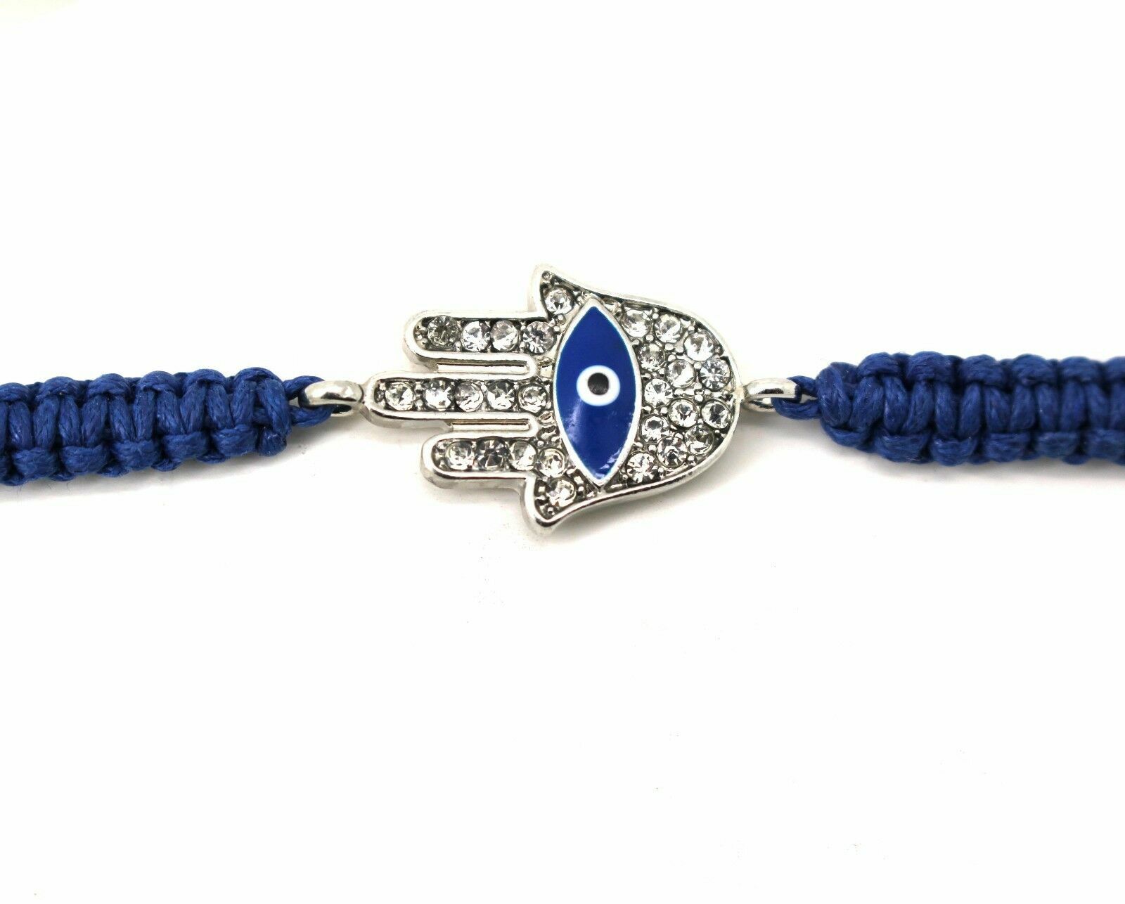 Evil Eye Hamsa Bracelet Blue String Bracelet Adjustable Cubic Zerconia
