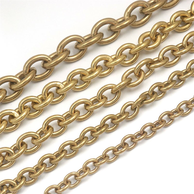 Solid Brass Chain 4-15mm Width Necklace Jewelry Bags Craft Chain Sold Per Meters