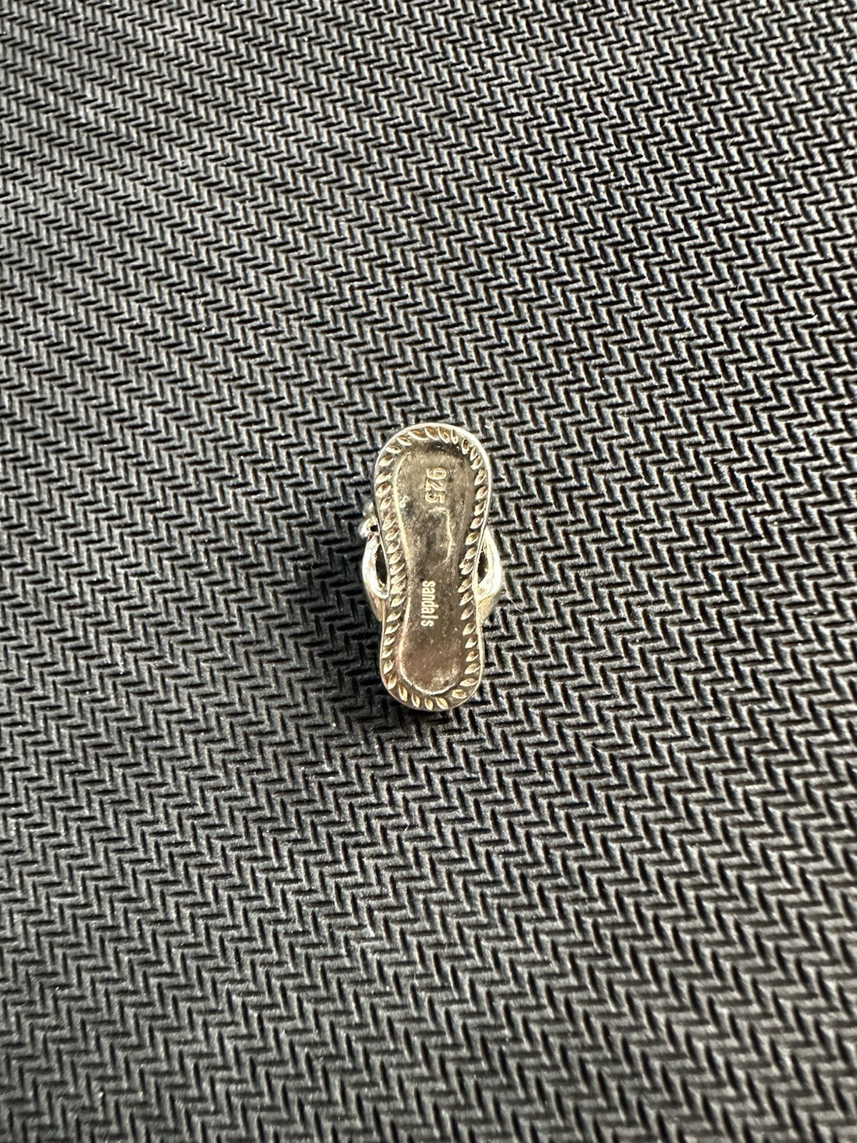 Sterling Silver 925 Blue Opal Summer Flip Flop Sandals Necklace Pendant, 20mm