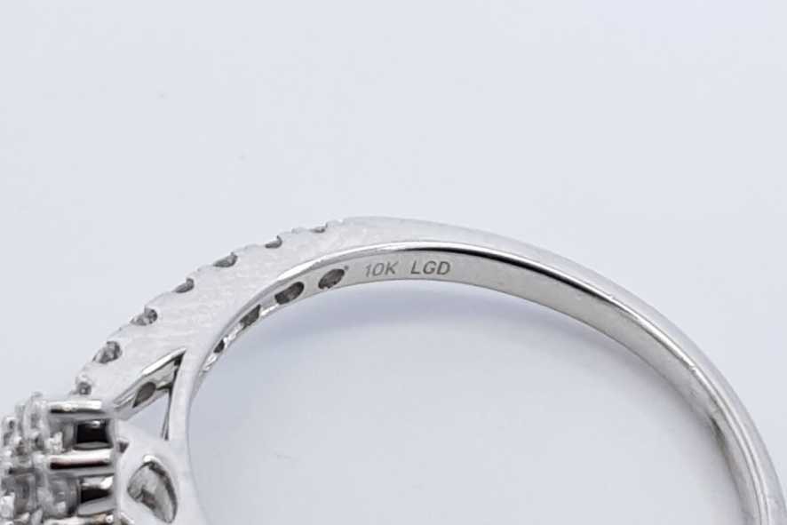 0.65cttw Lab Grown Diamond 10k White Gold Ring 2.4 Grams Size 7 Eb0526lpxdu