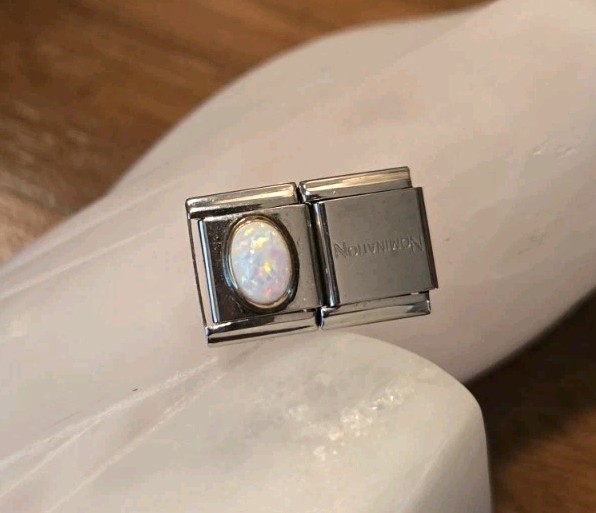 Authentic Nomination **BIG** LINK – White Opal-Plus Extra Link