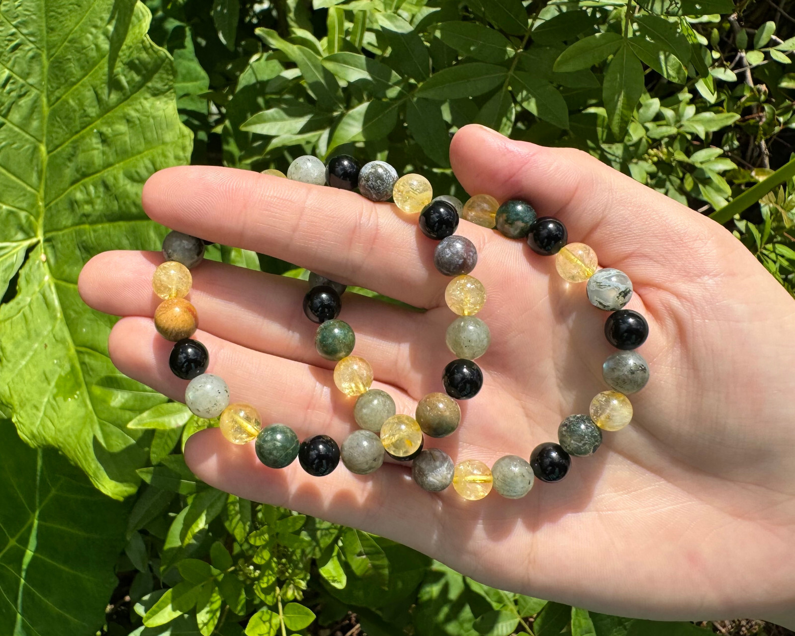 Leo Zodiac Bracelet: 8 mm Natural Crystal Beads (Leo Birthstone Bracelet)