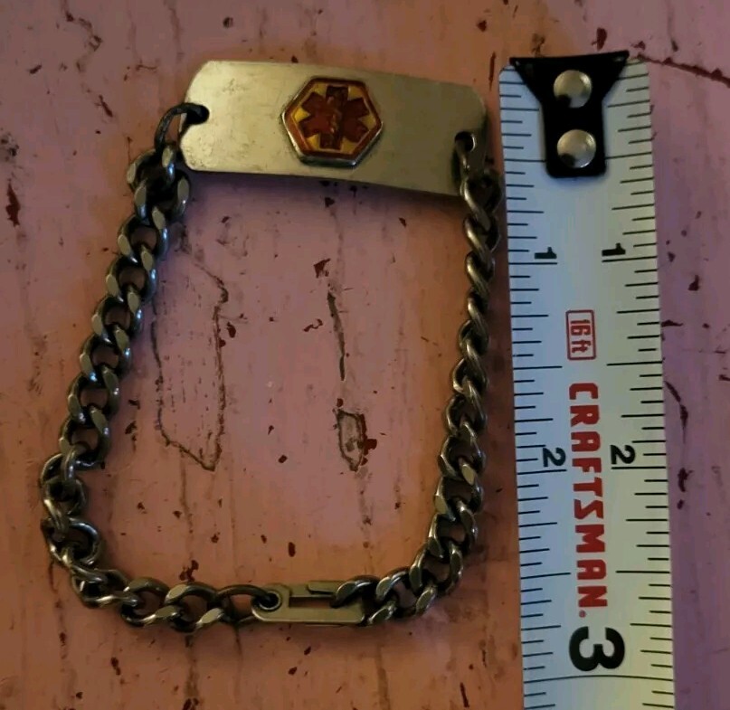Medical alert drug allergy bracelet Drug Allergies classic unisex adult jewelry