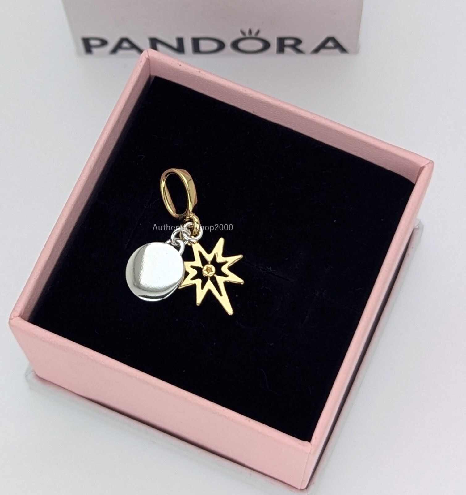 New 100% Authentic PANDORA Engravable North Star Lab Diamond Charm 763588C01