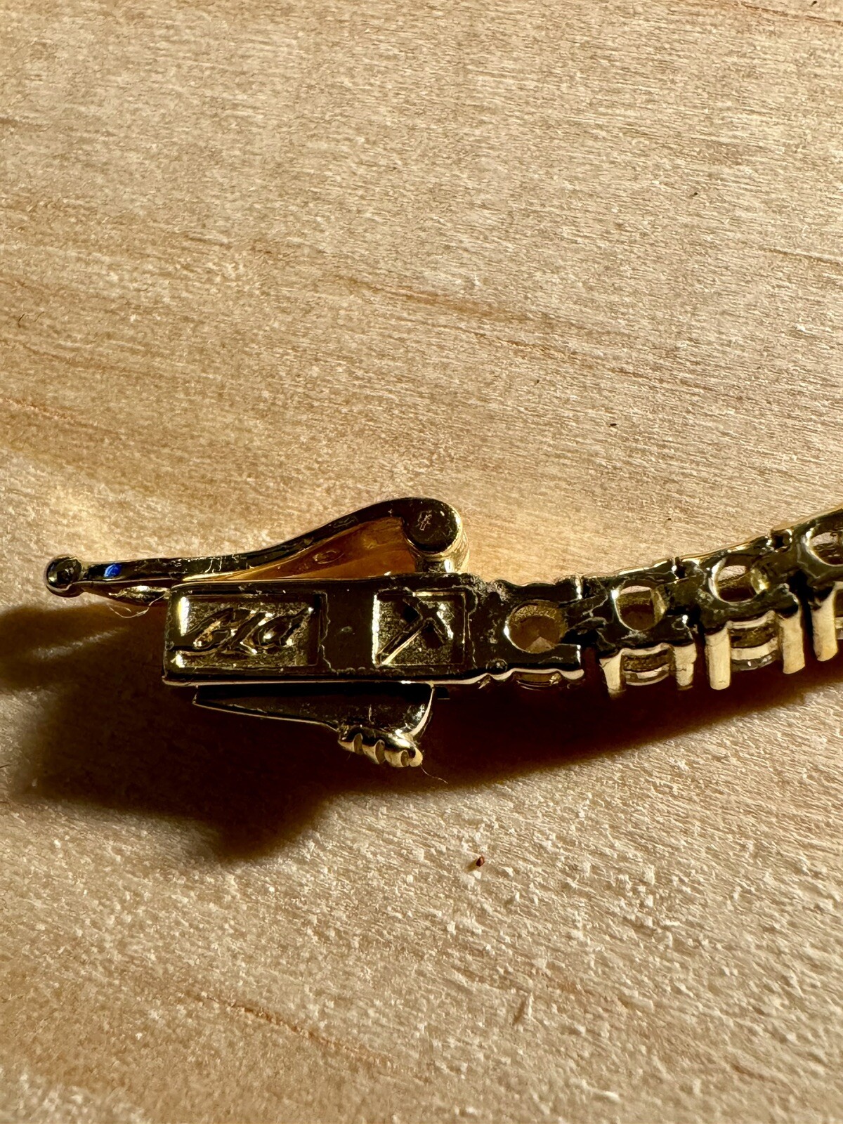 GLD Shop Gold Plated Cubic Zirconia Tennis Bracelet 5.75” Long, 3mm Wide