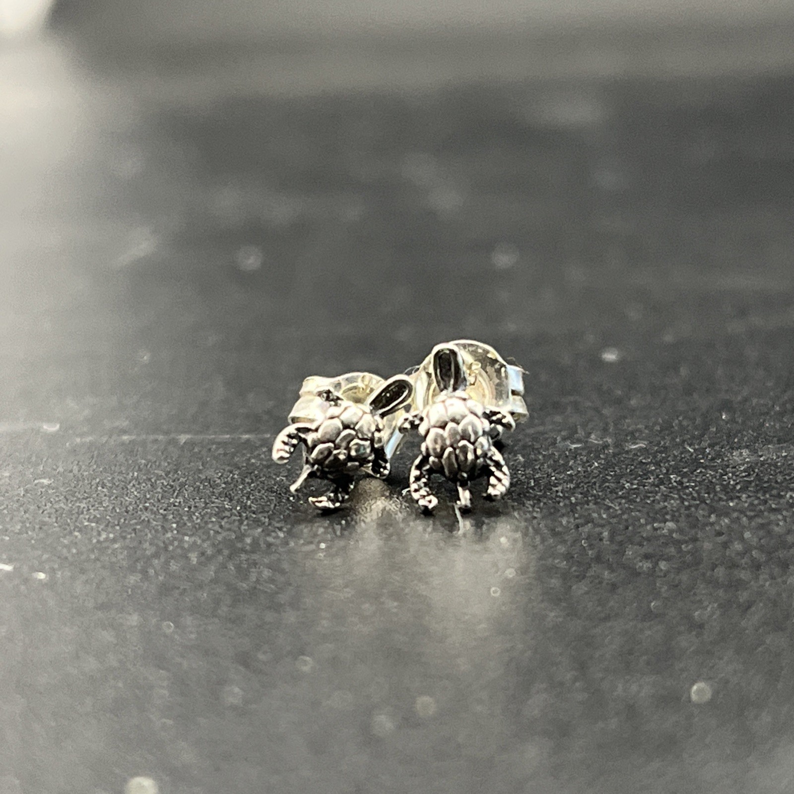 Tiny 925 Sterling Silver Turtle Stud Earrings, Small Studs, Stylish Gift For Her