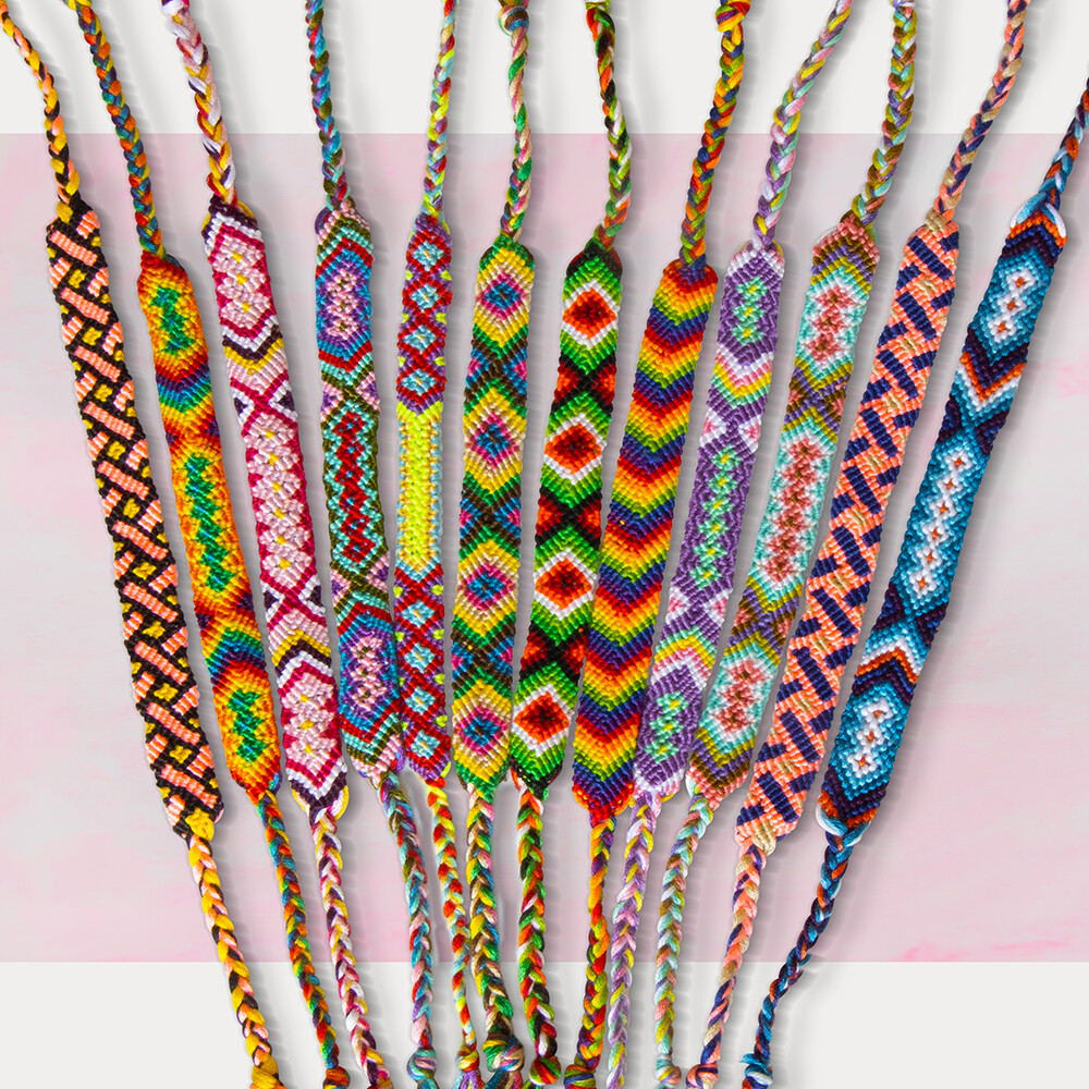 Woven Friendship Bracelets Handmade Braided Rope Wrist String Chain 10pcs