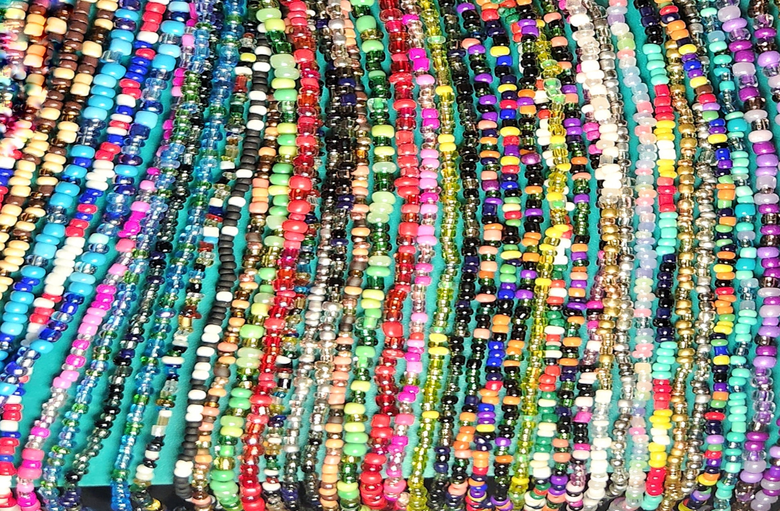 STRONG New Seed Bead Necklace Delicate 16-20″ adjustable HANDMADE USA