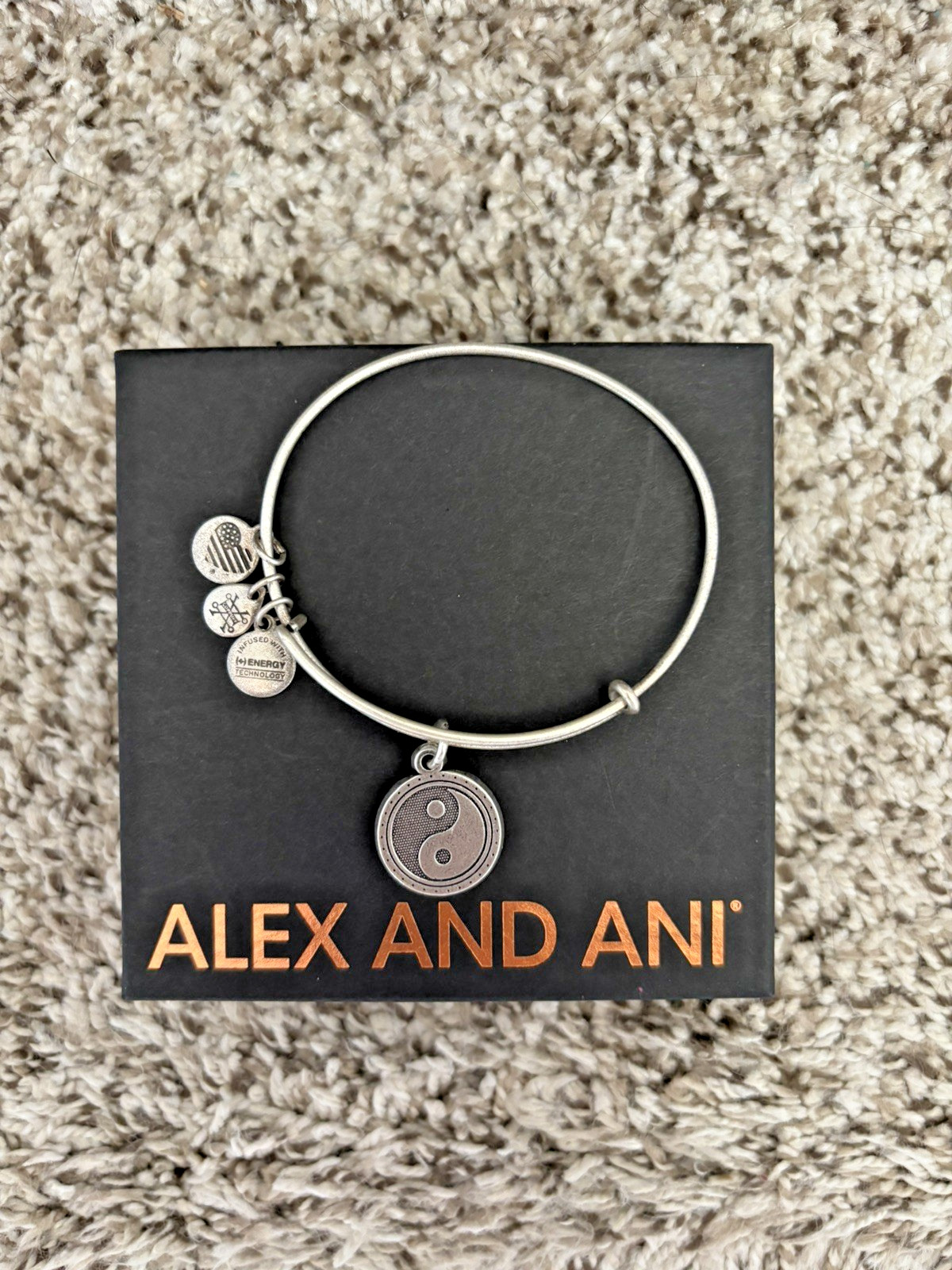 Alex and Ani Yin Yang Charm Bangle, Balance & Harmony Pre-owned