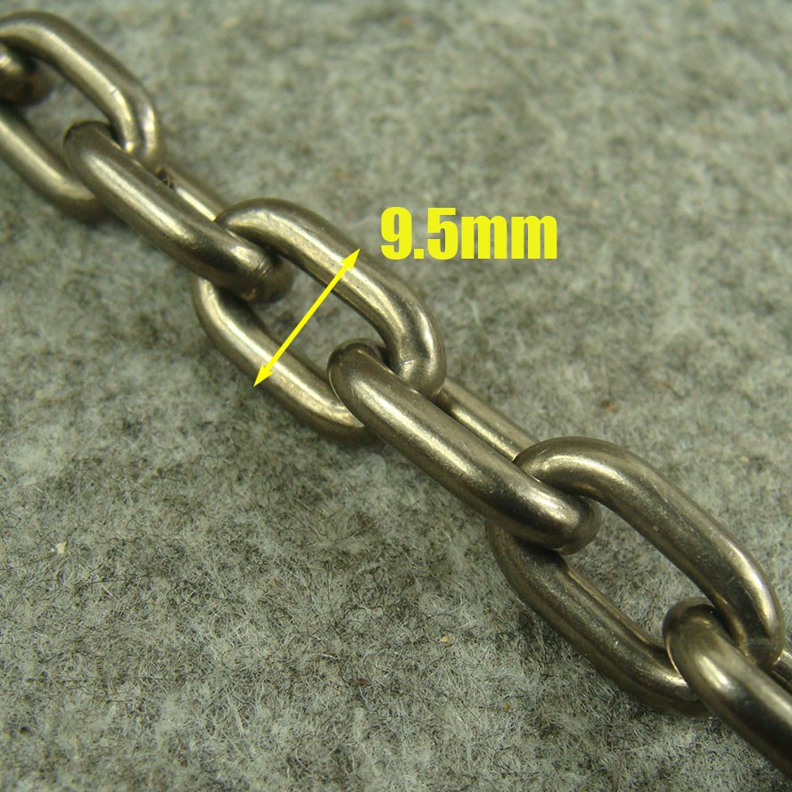 Bold Titanium Anti allergy Necklace 9.5mm thick Oval link Chain H895