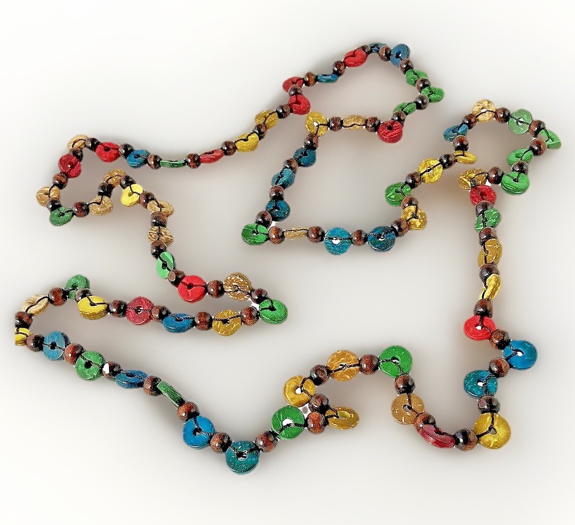 60’s Groovy Vintage NOS Love Beads Necklace RETRO Psychedelic HIPPIE Love Beads