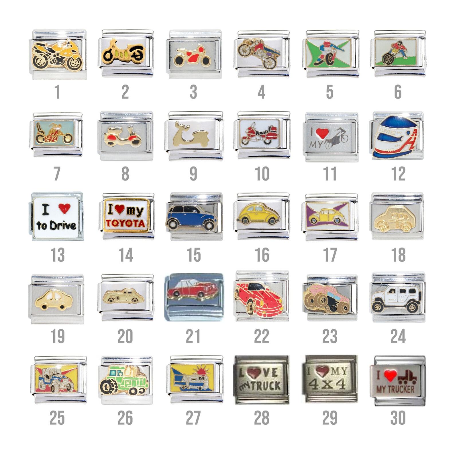 Transportation 9mm Italian Charm – Fits 9mm classic Italian charm bracelets