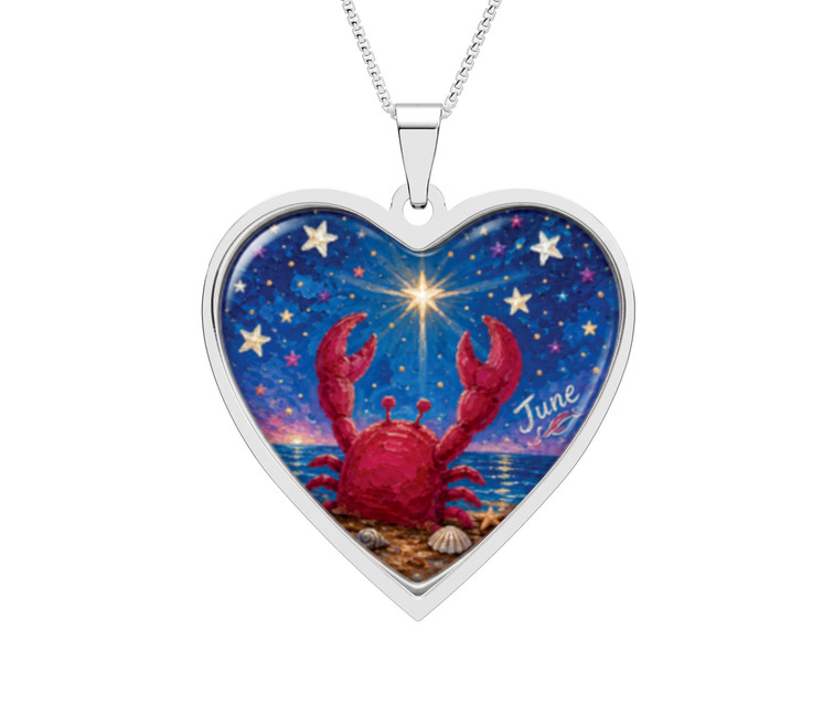 Special Heart Pendant The Crab That Reached for the Stars By JJ Mammoth