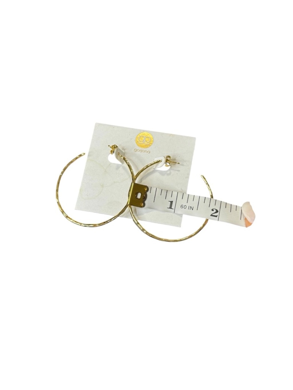 Women’s Gorjana Gold Hammered Hoop Earrings One Size