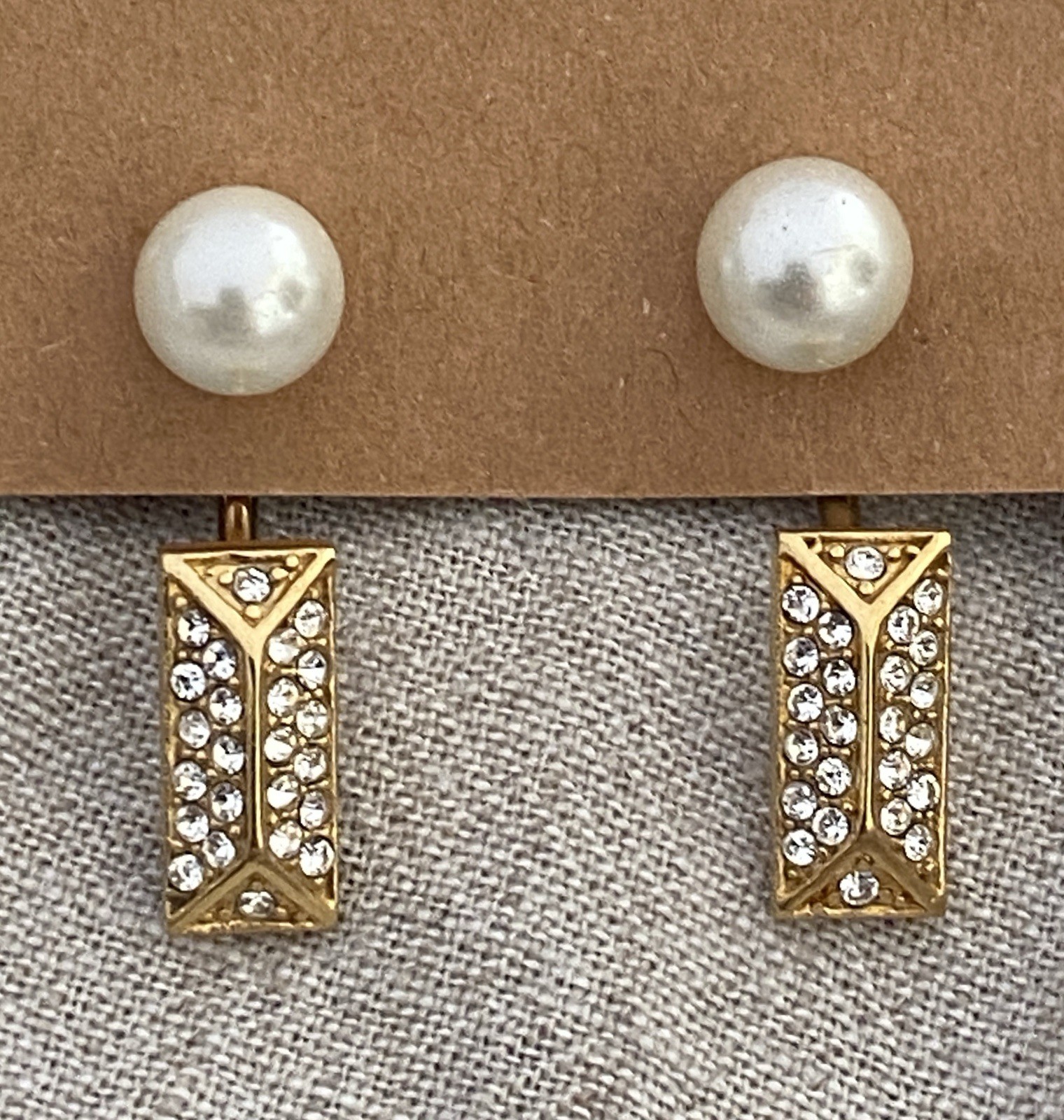 Rebecca Minkoff Pearl & Pavé Ear Jacket Earrings — Two Looks in One