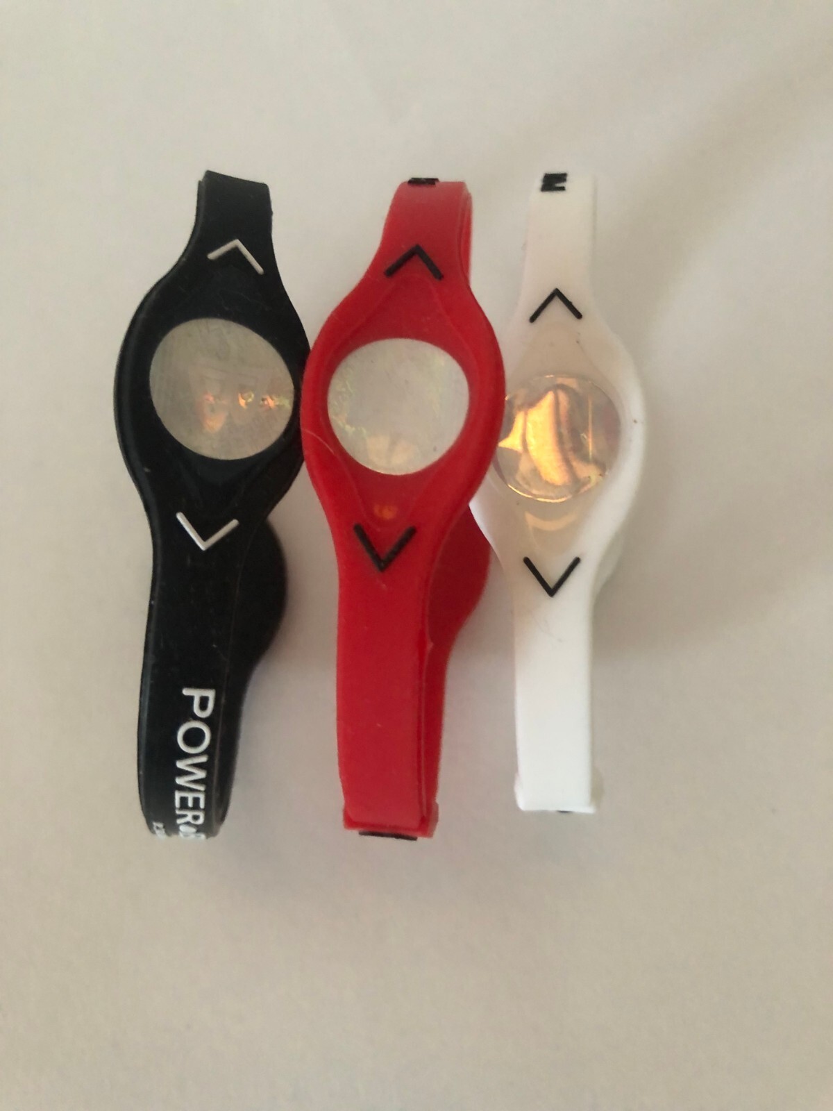3 PCS BLACK & WHITE & RED Power Balance Energy Health Band Bracelet XS,S,M,L,XL