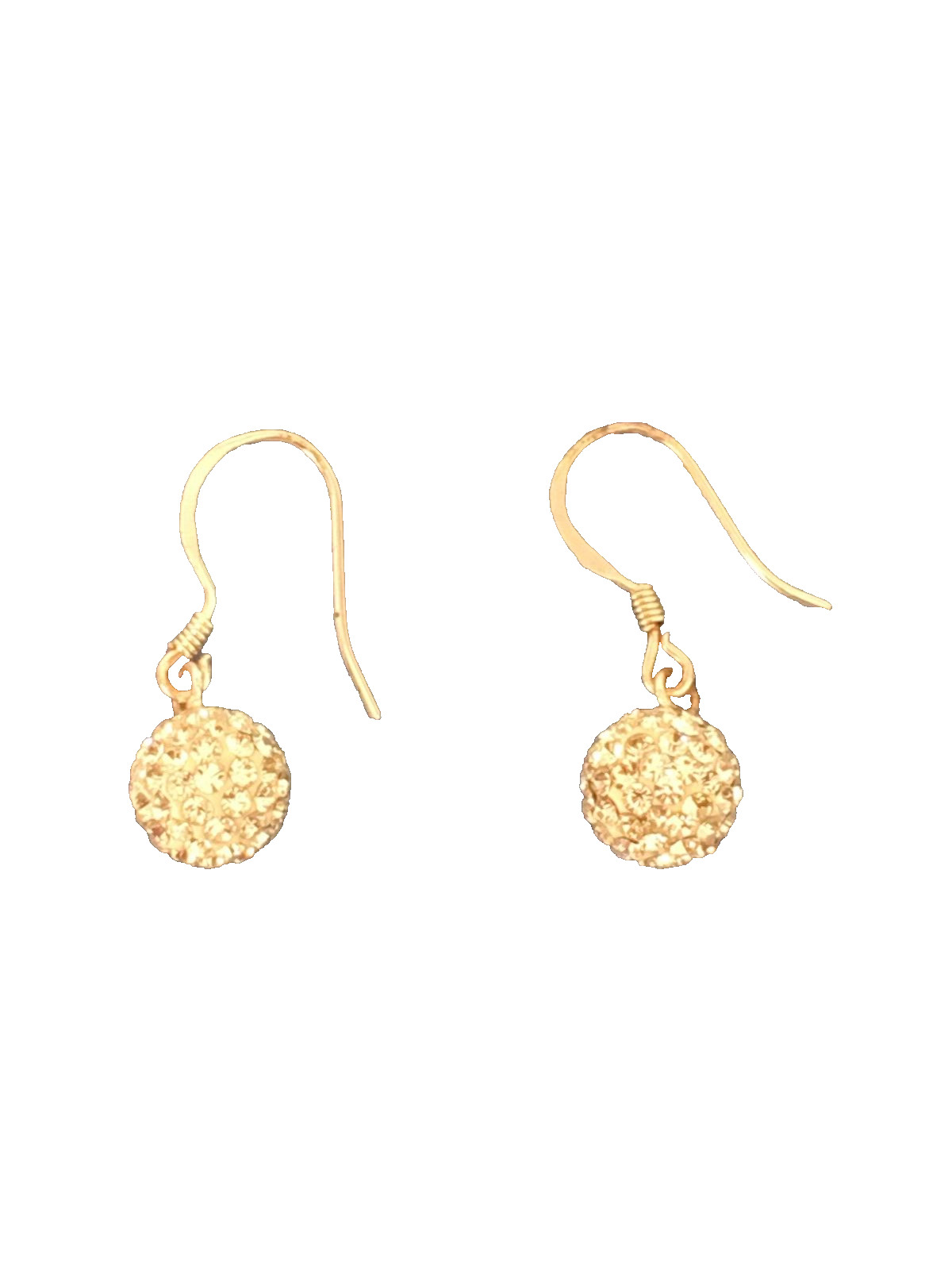 Sterling silver 925 92.5% crystal ball drop earrings. 1.36 grams