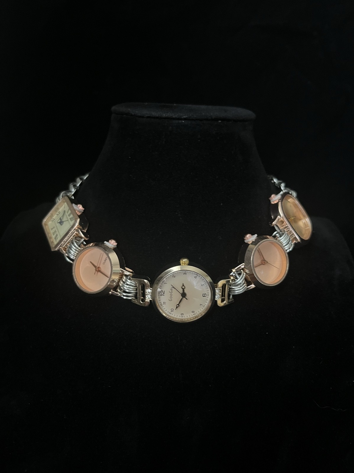 Vintage Watch Face Choker Necklace for Women Retro Statement Jewelry Gift