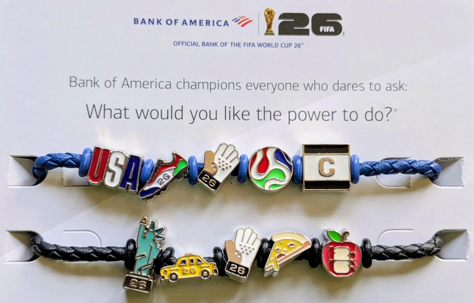 (2) Bank Of America FIFA World Cup Charm Bracelets New York City Size Large