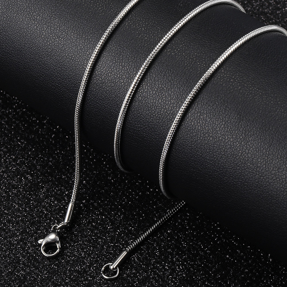 0.9mm-2.0mm Silver/Gold Plated Stainless Steel Herringbone Snake Chain Necklace