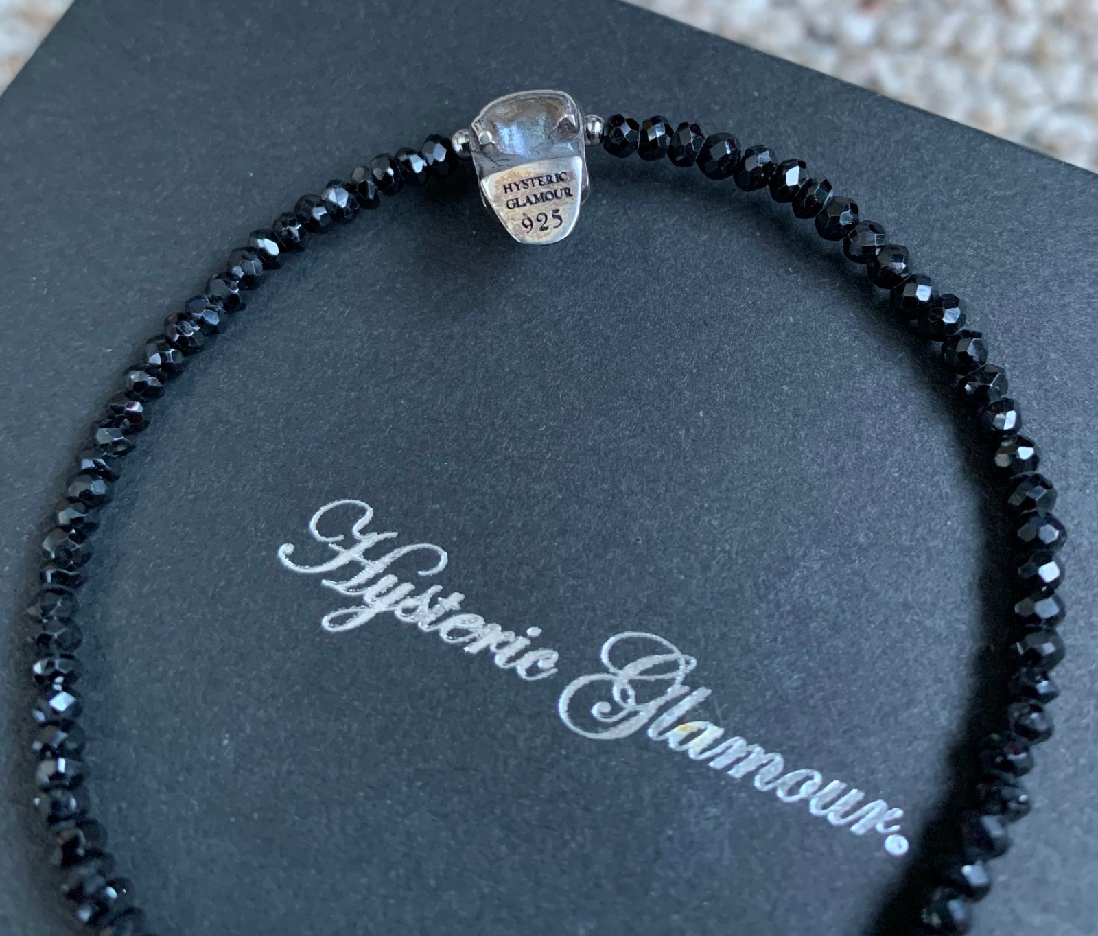 Hysteric Glamour Sterling Silver Jewel Skull Bracelet+ Box