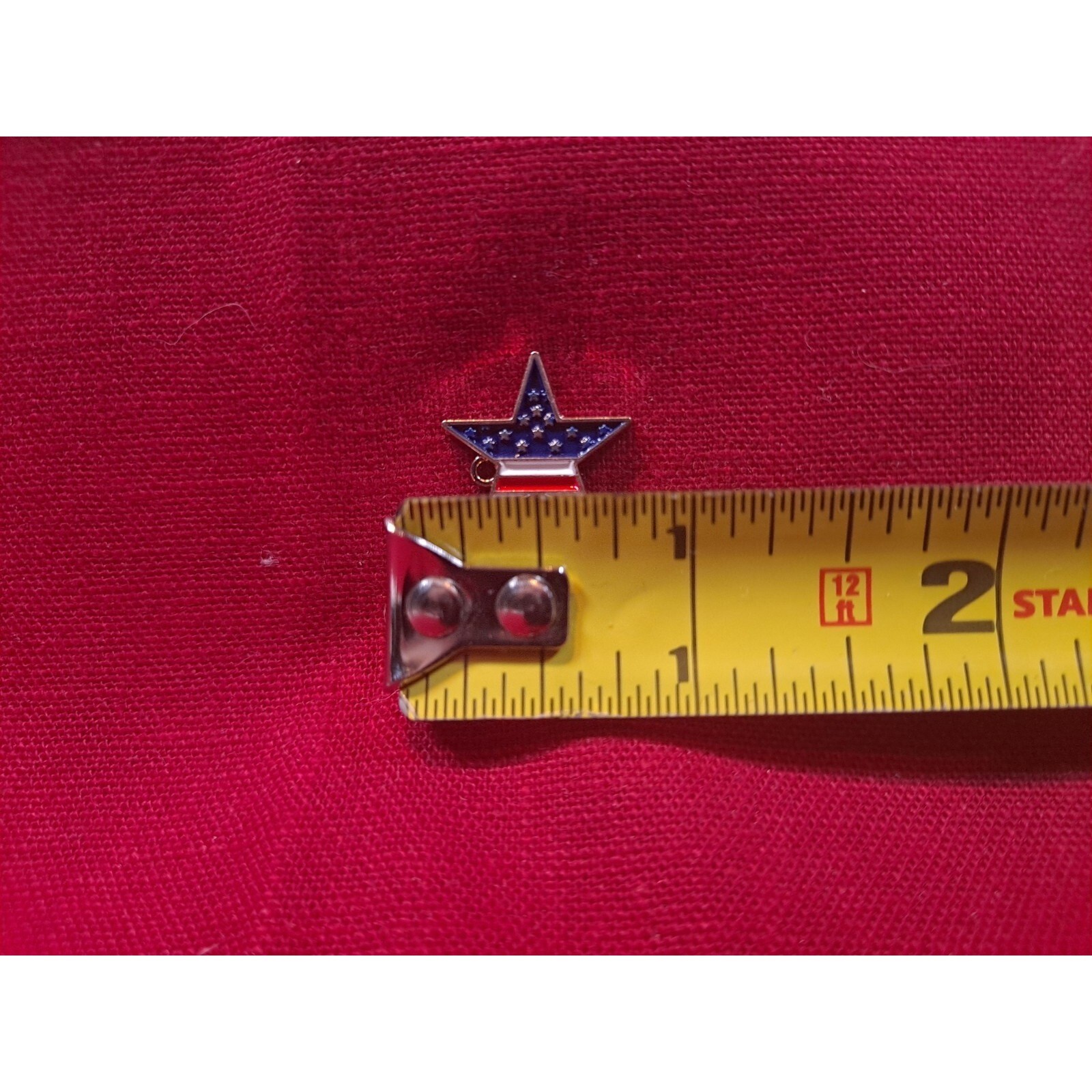 Red White And Blue American Flag Star Enamel Lapel Pin