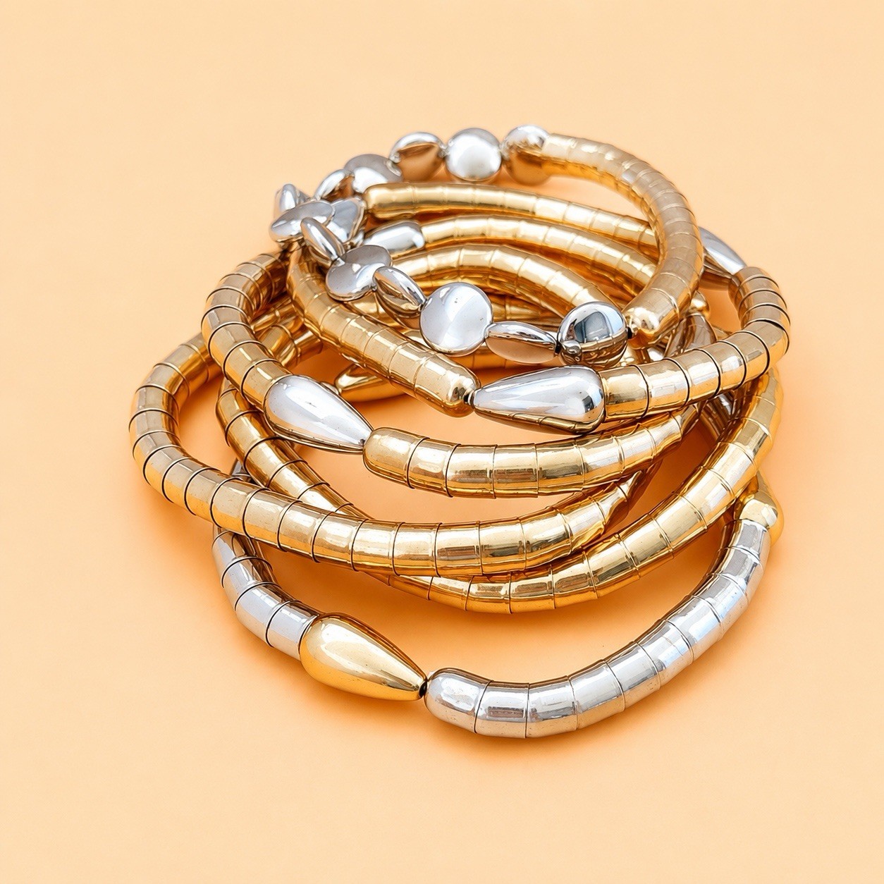 ZARA STYLE PACK OF COMBINED ELASTIC BRACELETS